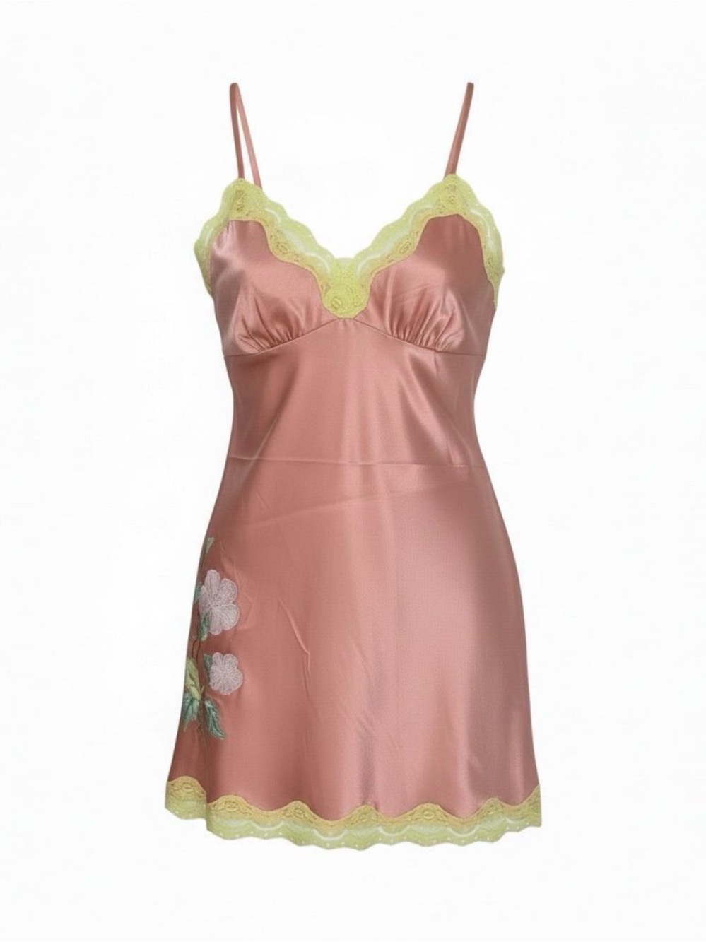 Gold Hawk Silk Embroidered Lace Chemise